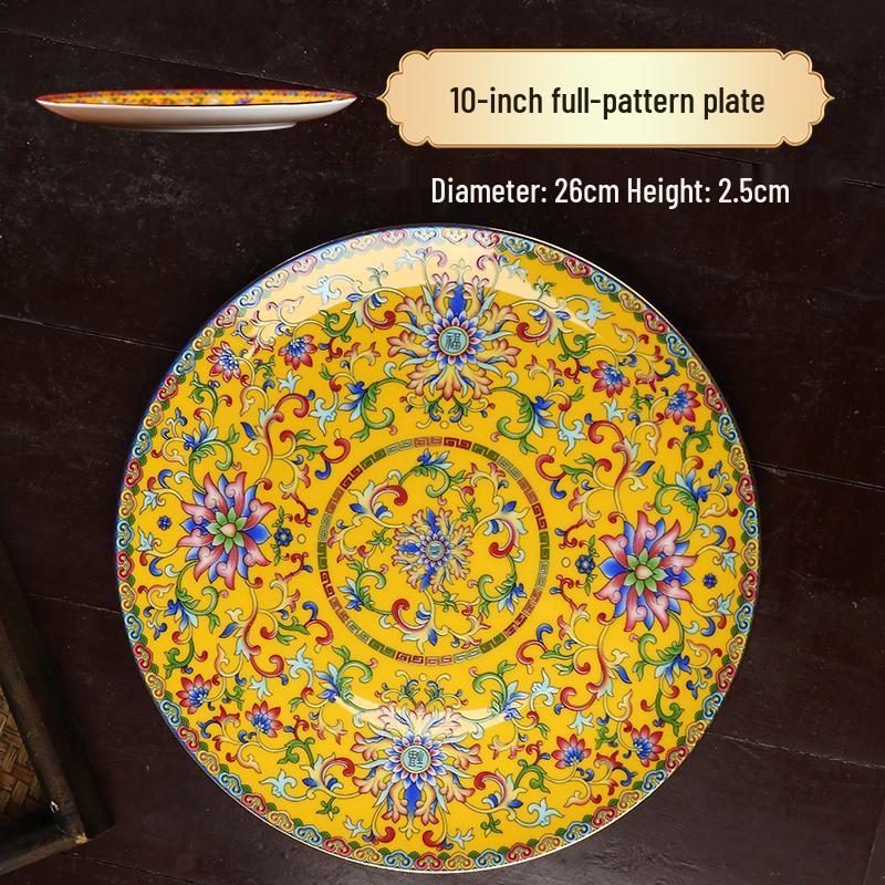 Ceramic Chinese Style Rice and Noodle Bowl Set with Enamel Color
