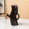 Ästhetische Smiley-Gesicht Keramikvase, Niedliche Kreative Heimdeko Blumenvase für Wohnzimmer & Tischdekoration