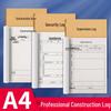 Construction Site Safety & Progress Log A4 Notebook