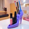 Hoge Hak Schoenen Make-up Tools Houder 3D Geprint Cosmetische Kwast Wenkbrauwpotlood Lippenstift Schoonheidstools Organizer Rek Decoratie