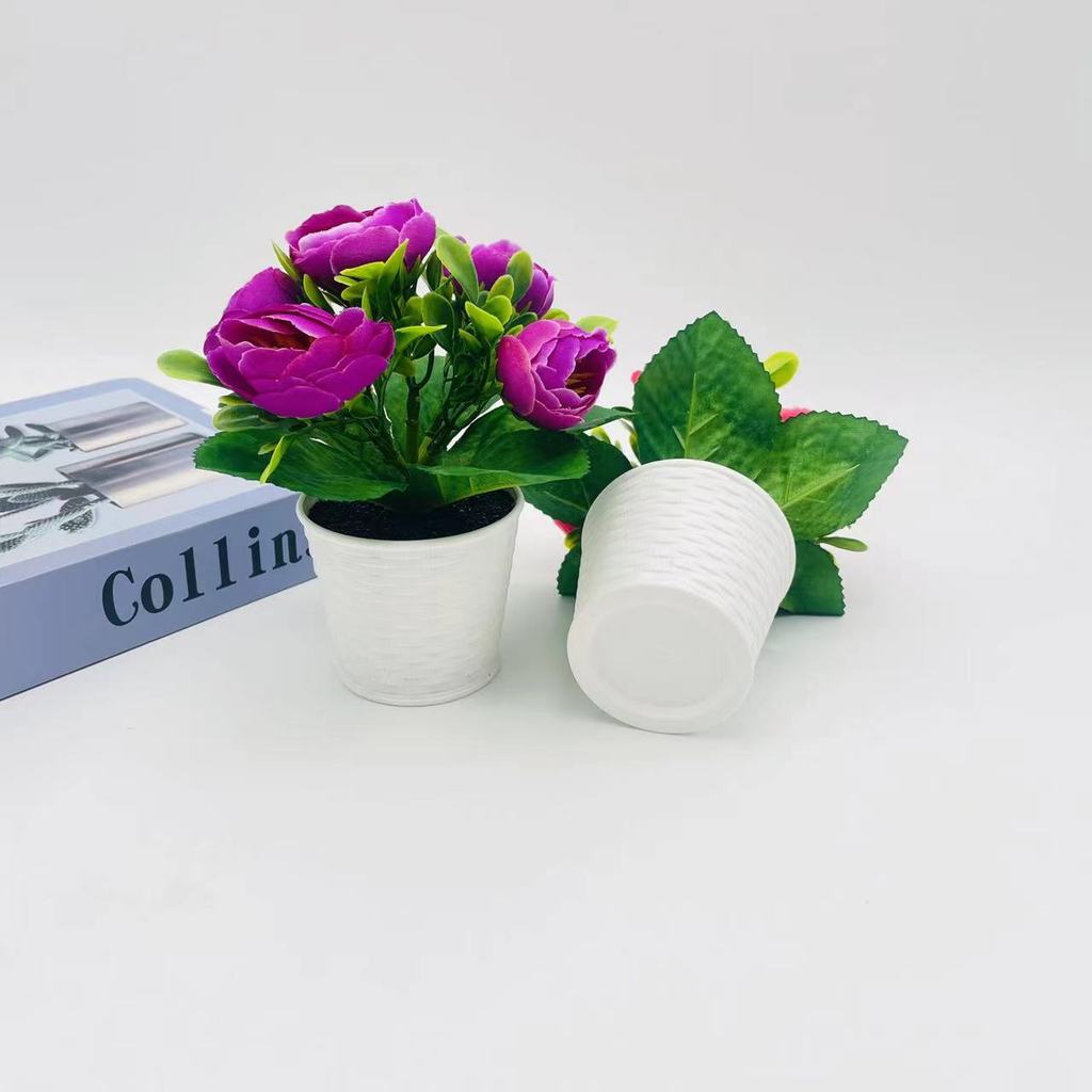 Rose Synthetic Miniature Arrangement With Handmade Craft For Wedding Photography And