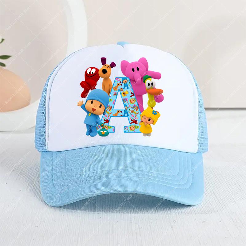 Kids Cartoon Cute Caps Summer Casual Sunbonnet Pocoyoed Anime Printed Baseball Cap for Boy Girl Children Hat Birthday Gifts