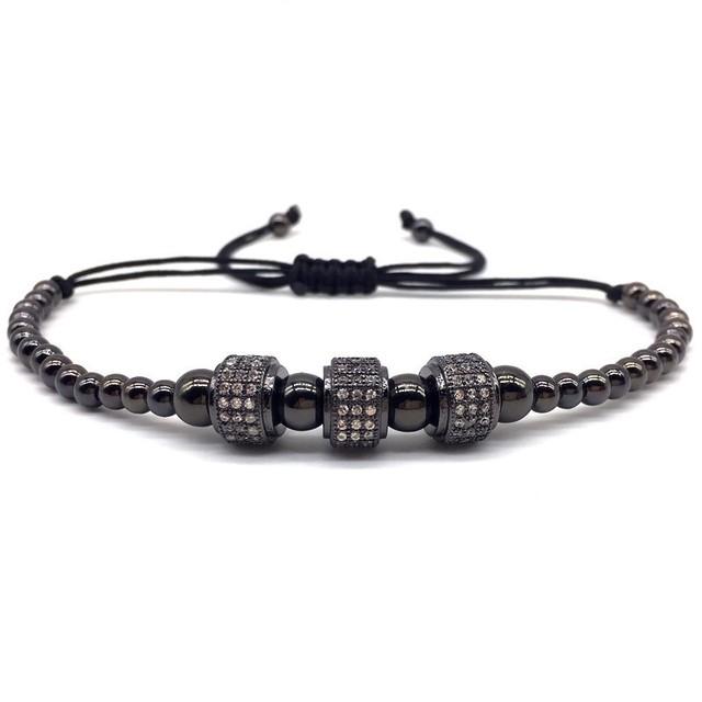 Design Leopardenkopf Männer Frauen Armband Einstellbar 4mm Perlen Pflastern Zirkon Bettelarmband Für Männer Frauen Schmuck Geschenk