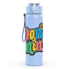 1PC Don't Mind Color Slogan Text Print 750ml Color Plastic Sports Water Bottle Leakproof Flip Straw Lid Suitable for Sports Office Home Use