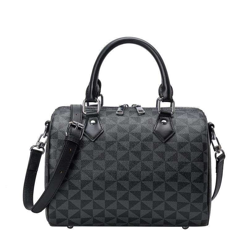 2026 Lente Trendy Eenvoudige Boston Print Kussen Handtas Crossbody voor Vrouwen