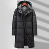 Autumn and Winter Medium and Long Hooded Duck Down Warm Youth Casual Thickened Down Cold Jacket