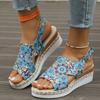 Fashion Zapatos Mujer Hot Sale Fashion Comfortable Floral Sexy Banquet Fish Mouth Soft Buckle Light Sandals Women's Casual Wedge Shoes
