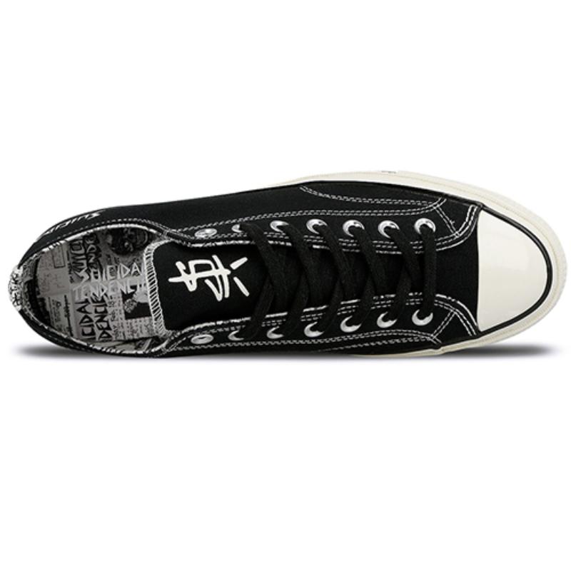 Suicidal Tendencies X Converse Chuck 70 Plus OX Everyday Versatile Low-top Canvas Shoes Unisex Black and White
