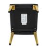 Set of 4 Dining Chairs In Black with High-Gloss Gold – Light Luxury, Gold-Colored Metal Legs for Versatile Combination Options