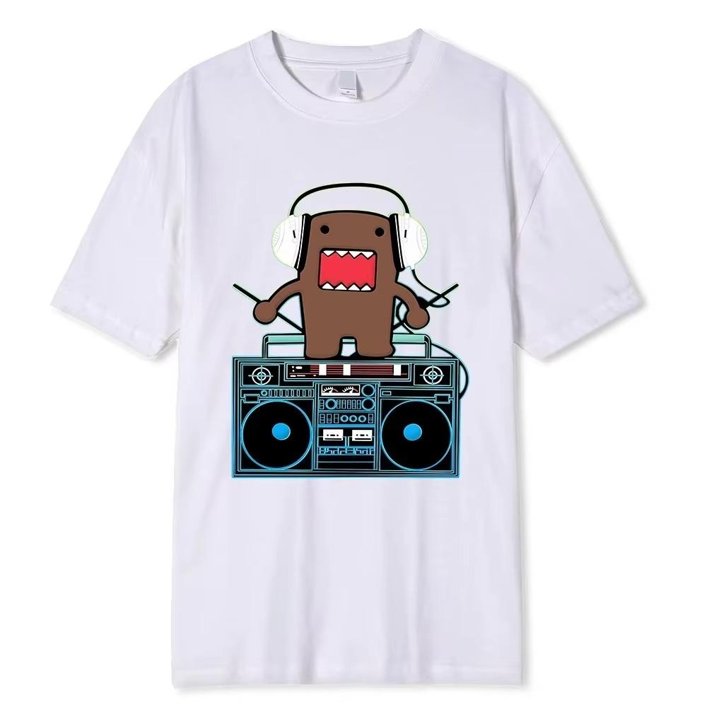 Domo Kun DJ Domo T Shirts Men Cotton Humorous T-Shirts  Breathable O-Neck Short Sleeve Harajuku Loose Tees Cotton Tops Gift Idea