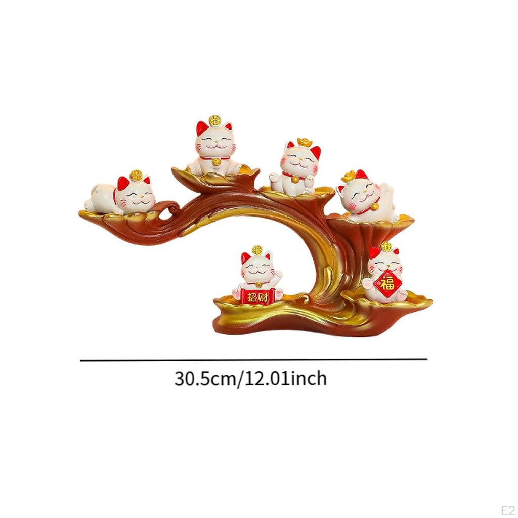 Posągi, Rzeźby Kotów z Żywicy, Szczęśliwe Ozdoby i Dekoracje Feng Shui Polecane do Sklepu