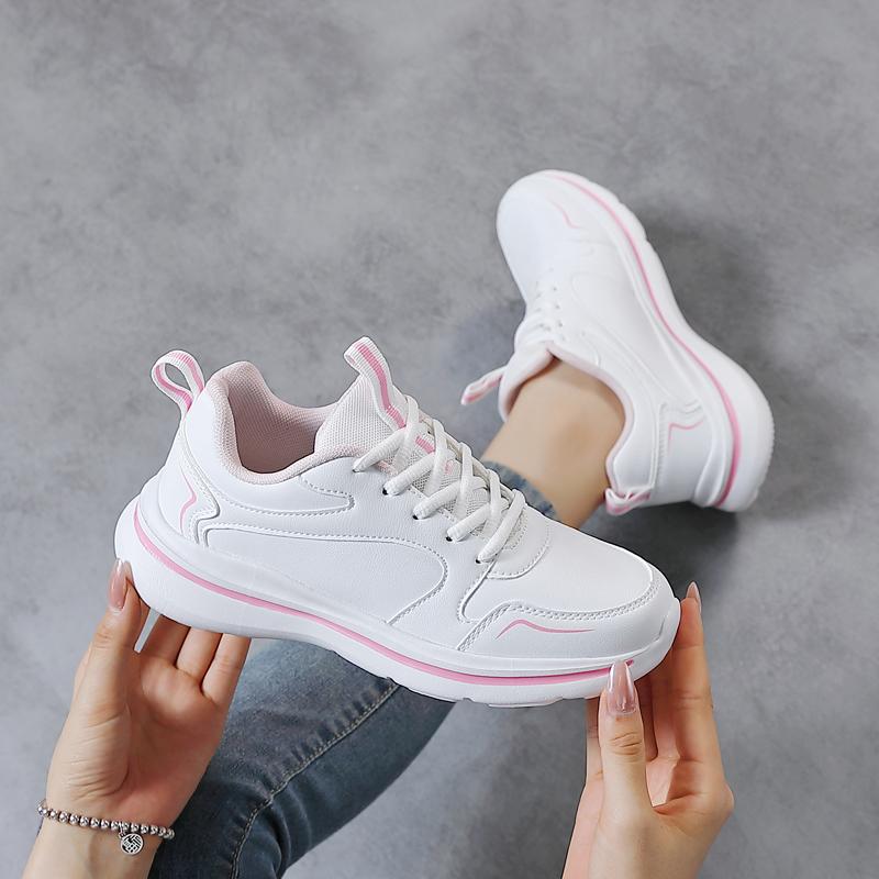 Fashion New Woman Tennis Sneakers Fashion New Comfort Sports Board Shoes Casual Shoes Female Spring Summer Ladies Female Women Shoe PU