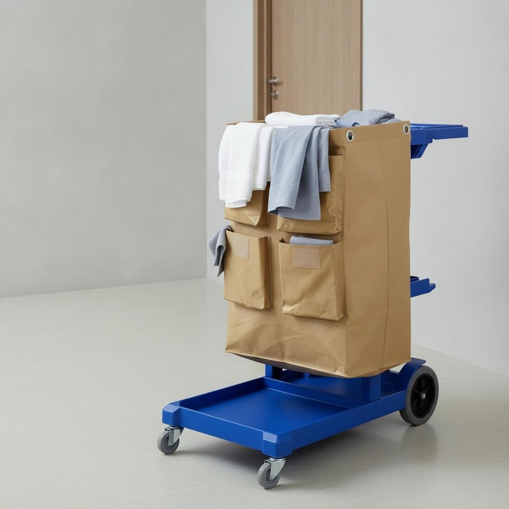 Housekeeping Cart Linen Bag, Polyester Laundry Sorting Accessory, Suitable for Standard Service Carts, Durable for Storing Clean and Dirty Items.