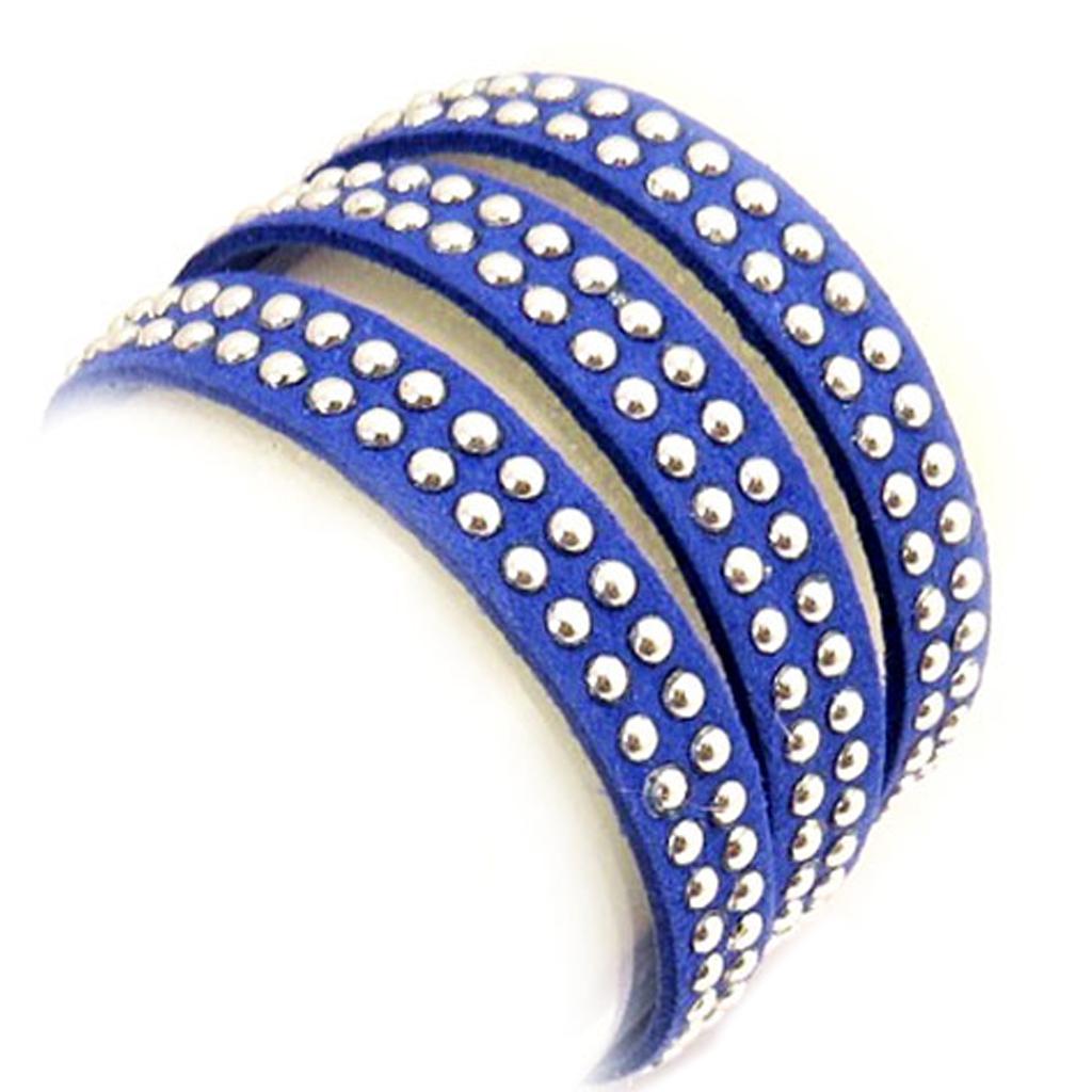 

Les Trésors De Lily [R7035] - Bracelet Créateur Sissi bleu (3 tours) - 1 cm