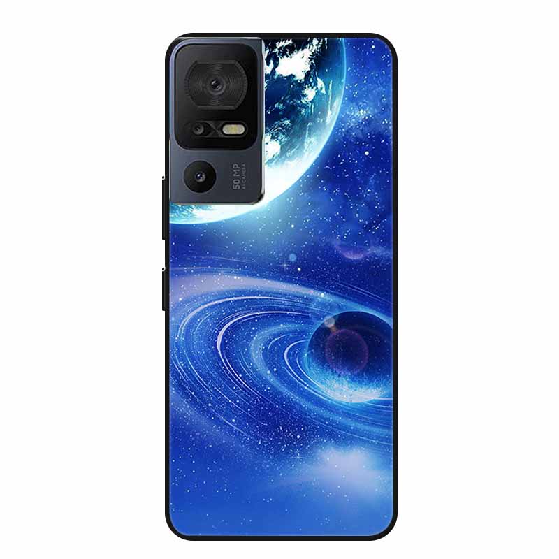 Für TCL 40 SE Handyhülle 40SE Hülle Schwarzes Silikon Weiche Rückseite Hülle Für TCL 40 SE Hülle Funda Für TCL40SE Capa 6.75" Schale