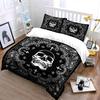 Skull Bandana Decorative Set Soft Skin-Friendly Bedding Set Includes 1 Duvet Cover And 2 Pillowcase Gift