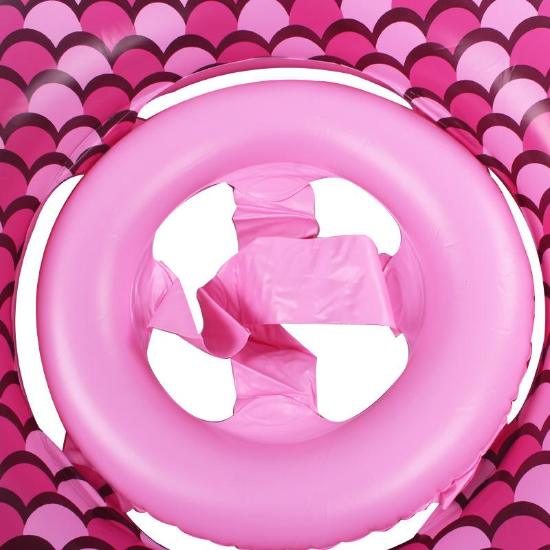 Mermaid Baby Inflatable Anti-Tip Swim Ring Seat