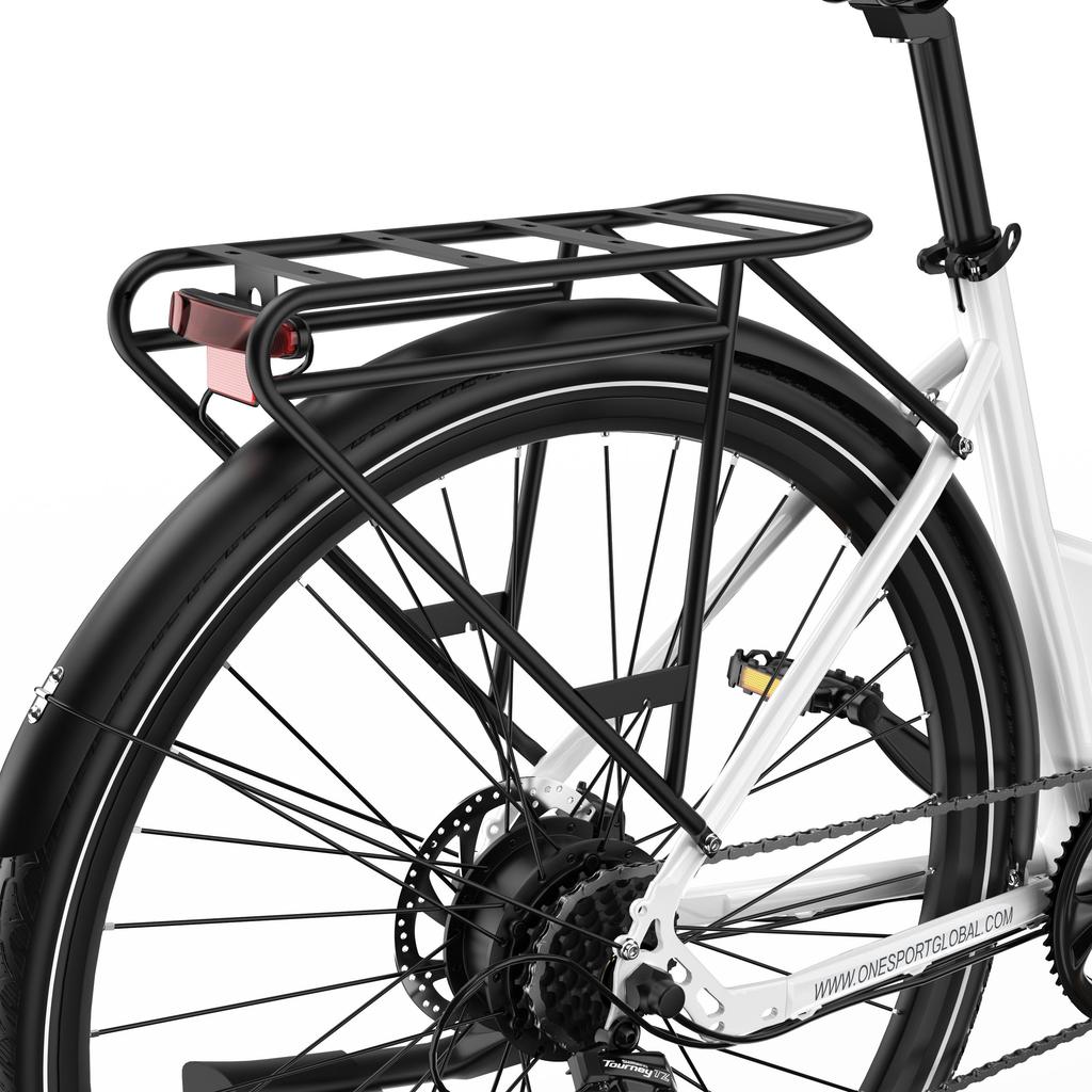 ONESPORT OT12 Electric Bicycle 250W Motor, 36V 13AH Battery,  65KM Range, Hydraulic Front Fork, IPX4, 27.5-IN Tire E-Bike