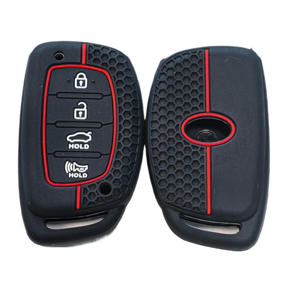 3/4 Buttons Silicone Car Remote Key Case Cover for Hyundai Creta Ix35 Ix45 I10 I30 I40 Tucson Santa Fe Rena Sonata Elantra