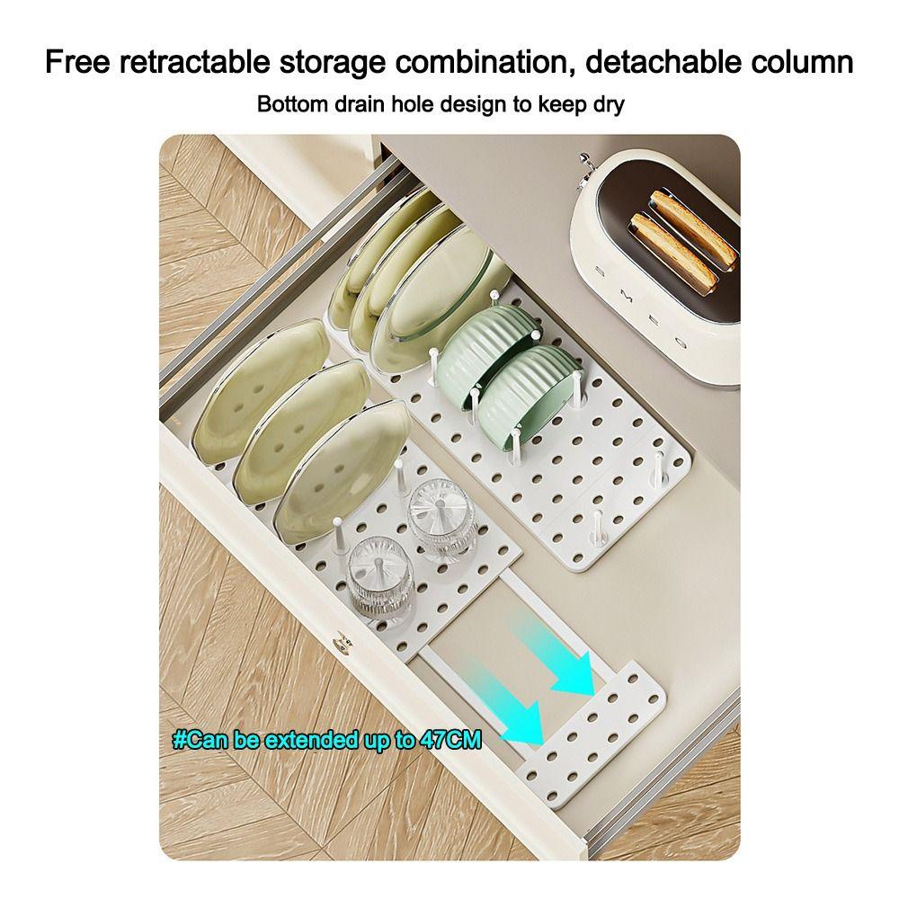 Extendable Kitchen Organizer Removable Sink Dish Drainer Durable Dish Rack  Home Accessories