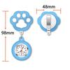 Cat Paw Retractable Watch Brooch Cute Doctor Badge Reel Women Nurse Pocket Watches