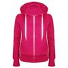 Women Casual Long Sleeve Hooded Zipper Sweatshirt Jacket With Pocket