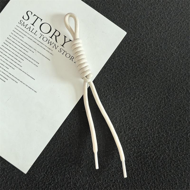 Colorful Trendy Miu Style Polyester/Nylon Braided Rope Pendant with Knotting for Bags