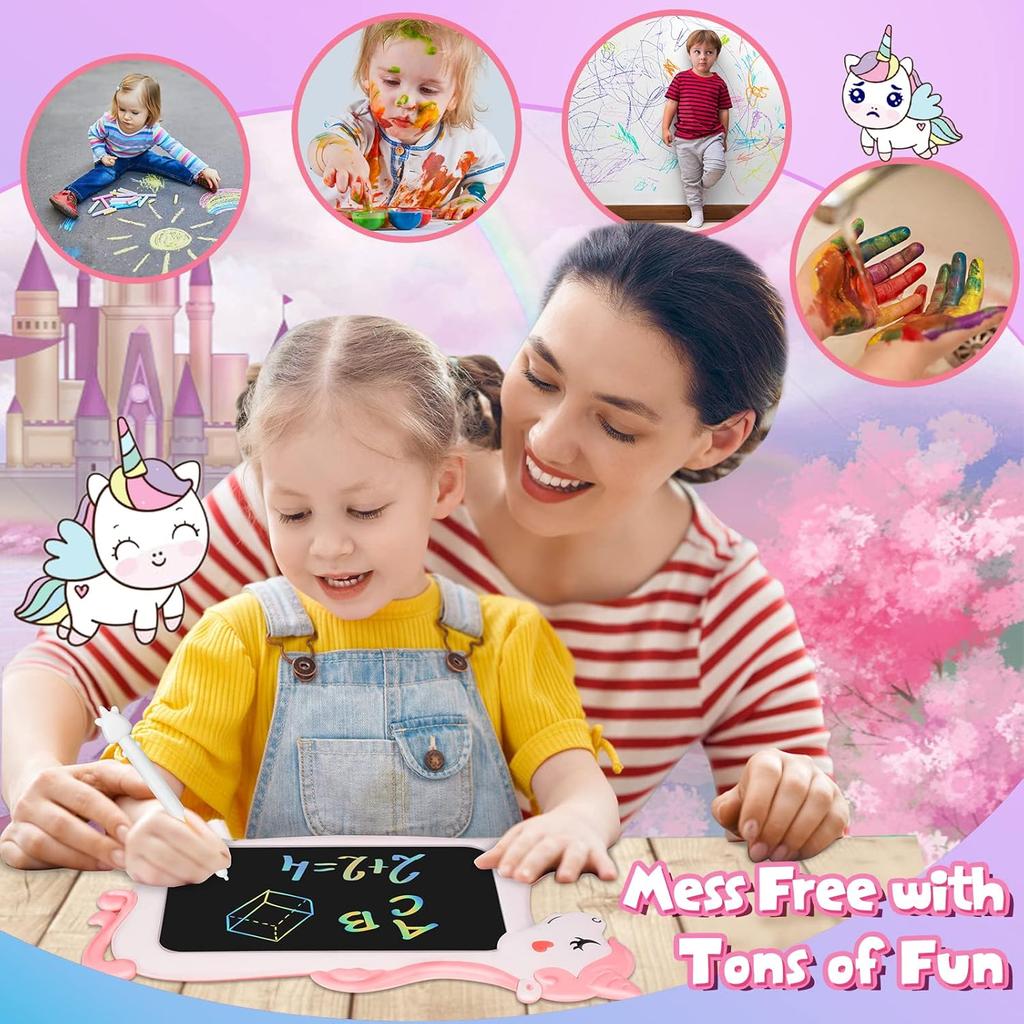 CHEERFUN Unicorn Toy Gifts for Girls Boys LCD Writing Tablet for Kids | Toddler Travel Road Trip Essential Toy Gift for 3+4 5 6 7 8 Year Old | Doodle
