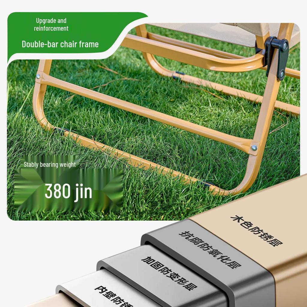 Kermit Outdoor Folding Chair Set: Portable Leisure Fishing & Camping Chair with Table