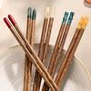 1Pair Chinese Chopsticks Wooden Sushi Sticks Japanese Chopstick Set Reusable Korean Food Chop Sticks Kitchen Wood Tableware