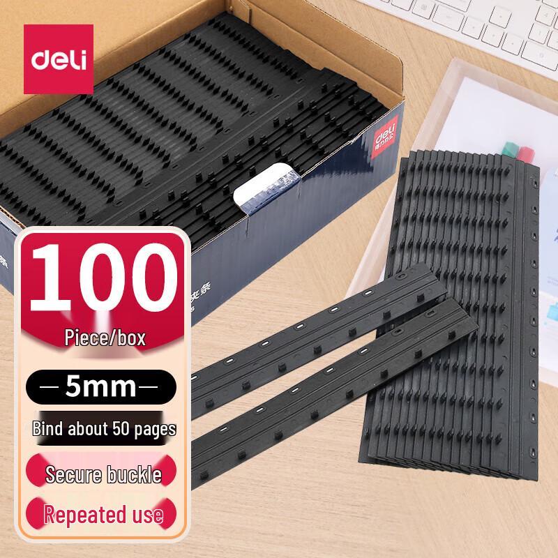 Deli 10-Hole A4 Plastic Comb Binding Strips