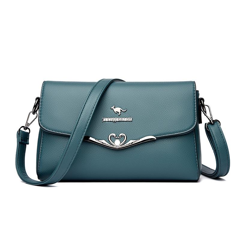 

Жіноча сумка через плече модна сумка-месенджер жіноча м яка шкіряна сумка мати маленька квадратна сумка синій