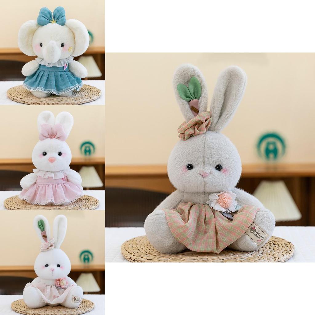 Pink Bunny Plush Toy For Couples Gift Soft Animal Doll For Kids And Adults