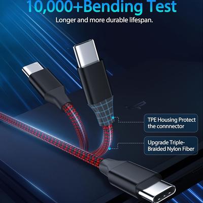 1PC USB A To USB C Cable Fast Charging Type C Charging Cable Suitable for iPhone 16 15 Pro Pro Max Plus Suitable for Samsung S24