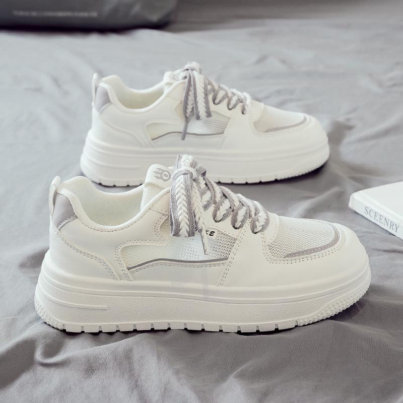 2025 Frühling/Sommer Damen Vielseitige Weiße Mesh Atmungsaktive Sneaker