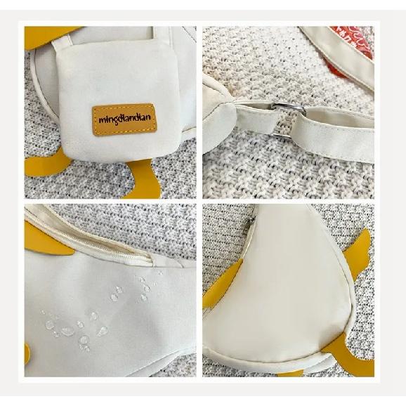 Women Cute Funny Small Bag Female New Canvas Duck Crossbody Bag Ins Girl Personality Waist Chest Bag