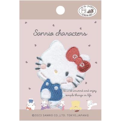 Pioneer Sanrio Karakterleri Hello Kitty Mukyumukyu Yama 1 Yükseklik 62mm x Genişlik 51mm Çift Kullanımlı Tip Etiket/Ütü SCW650-SCW56