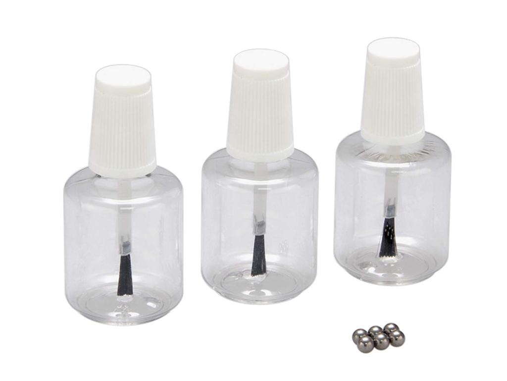 Wave Finish Products Series Plastic Bottle with Thick Painting Tool for Plastic Brush, Bottle/Large Brush, Models, OF-066