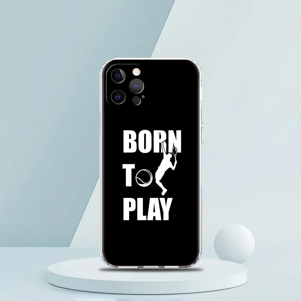 For iPhone 15 16 14 13 12 mini 11 Pro Max XS X XR SE 7 8 Plus Silicone Clear Cover Tennis Ball Sport Phone Case