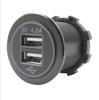 Waterproof Dual USB Charger Socket Power Outlet 2.4A & 2.4A (4.8A) with Wire In-line 10A Fuse for Car Boat Marine Motorcycle RV Truck Camper Vehicles