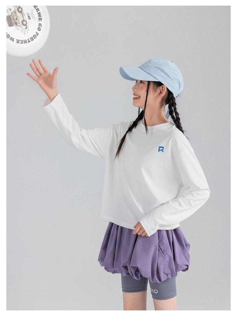Tao Town Girls' Long-Sleeve Fashionable Loose Top - Versatile Spring/Autumn 2025