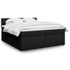 VidaXL Slat Bed Base with Mattress Black 180x200 Cm Fabric 3286761