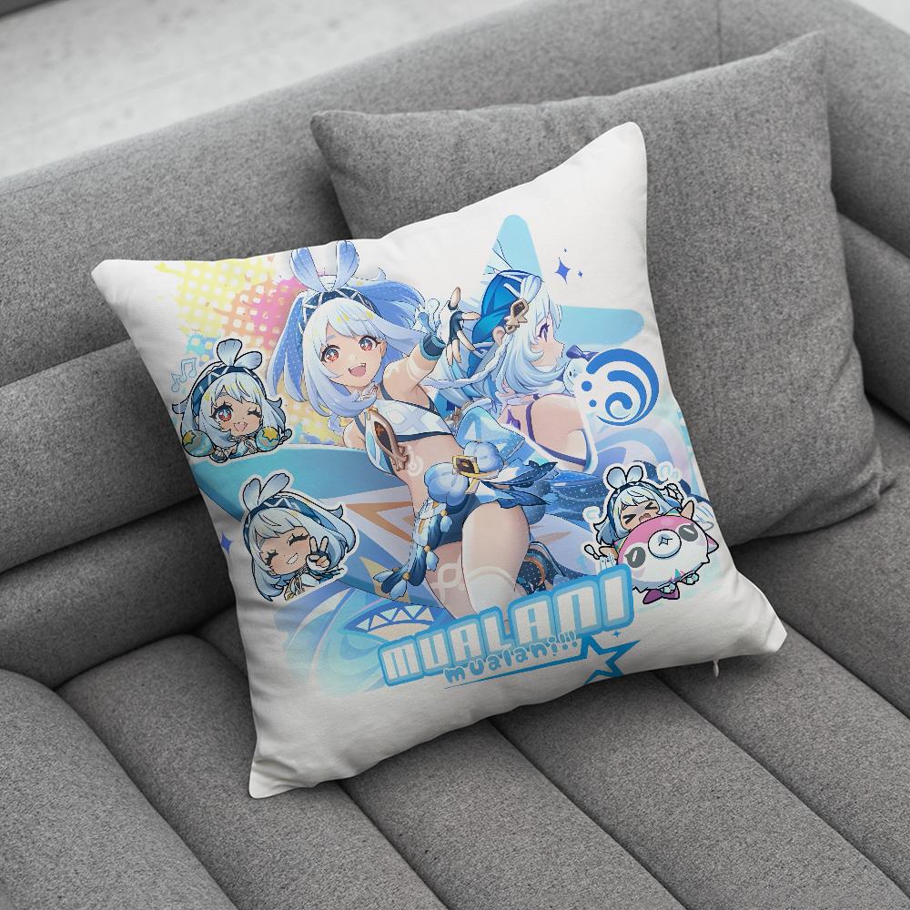 G-Genshin Impact Mualani Pillow Case Soft Cushion Cases for Farmhouse Sofa Decor Home Decorations and Protector