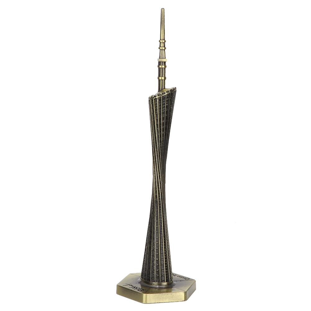 Popular Canton Tower Model Delicate  Work Small Waist  Vintage Office Decoration( bronze)