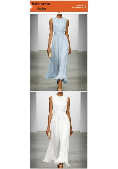 European & American Fashion Sleeveless Slim-fit Elastic Waist Dress - Soft & Comfortable 2026
