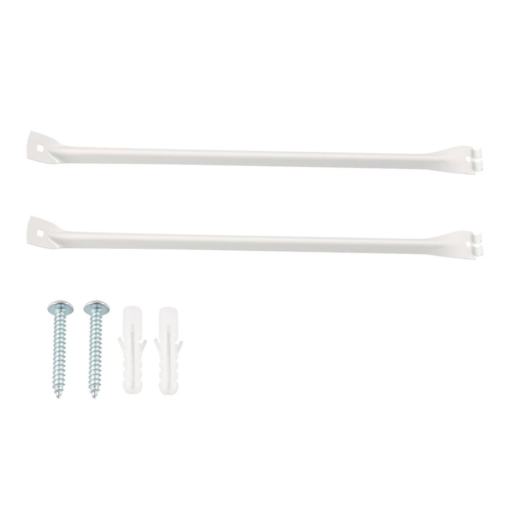 1Pair Shelf Bracket Fitting Assembly Wall Mounted Metal Wire Rack Mounting Brackets Wire Shelving Support Brackets