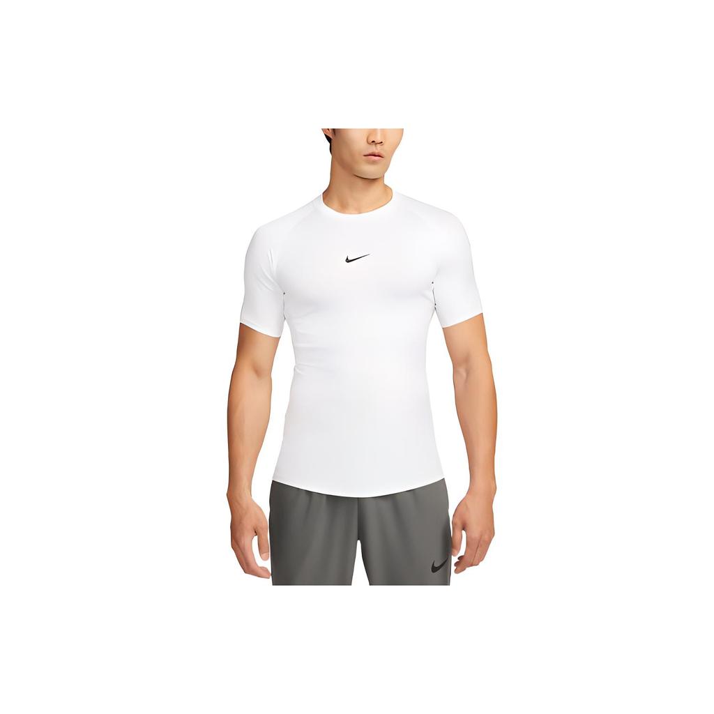 New Nike Pro Men's Dri FIT Tight Short Sleeve Fitness Top FB7932-100