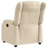 Vidaxl Electric Recliner, Cream, Fabric Upholstered