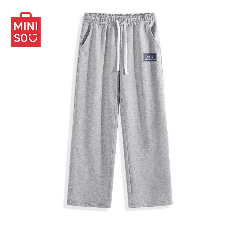 MINISO Men s American Retro Loose Straight-Leg Sport Pants XL