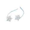 Korean Style Zircon Snowflake Long Tassel Earrings